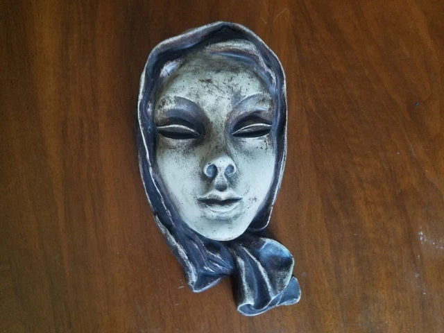 Maske Keramik Max Lauterbach Heidelberg Frau Mädchen Skulptur Büste Kunst