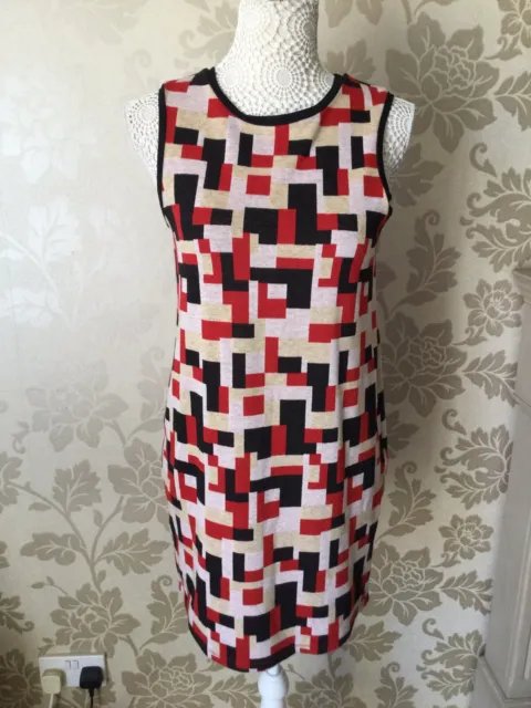 River island Red print modernister dress size 8 BNWT RRP £32