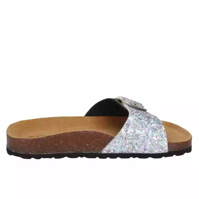 Chaussures pour Femmes CINZIA SOFT 36 Ue Sandales Argenté Cuir Glitter BD294-36 3