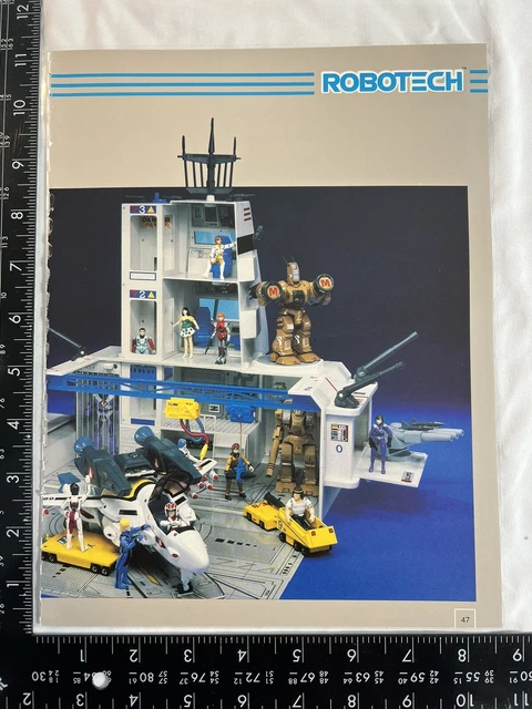 2 Rare vintage print ad Robotech SDF-1,￼ Hover tank, ￼Matchbox Catalog￼ Pgs