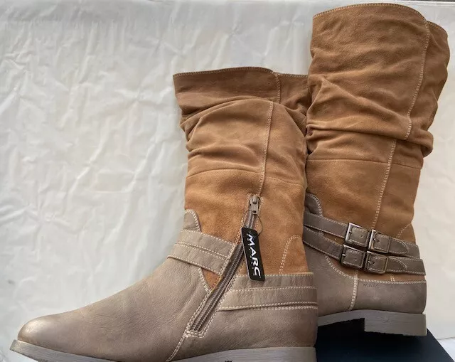 Bottes plissées on sale cuir femme
