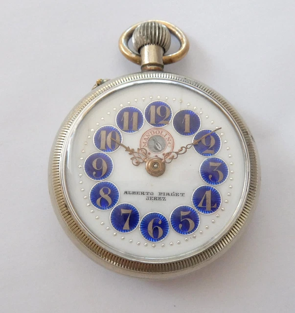 1900 Orologio Da Tasca Roskopf Con Cassa A Vite Mandolino 3/4 Piastra Leva Funzionante 1900 Orologio Da Tasca Roskopf Con Cassa A Vite Mandolino 3/4 Piastra Leva Funzionante