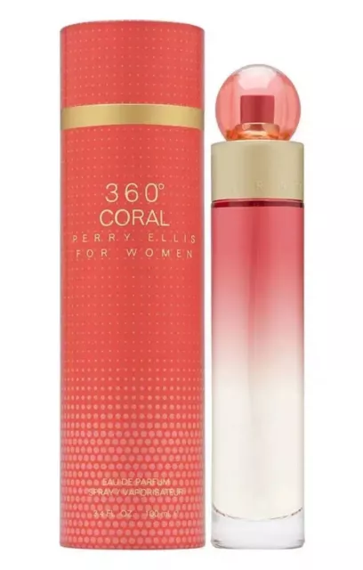 360 Coral by Perry Ellis perfume for women EDP 1.7 oz/50 ml New in Box