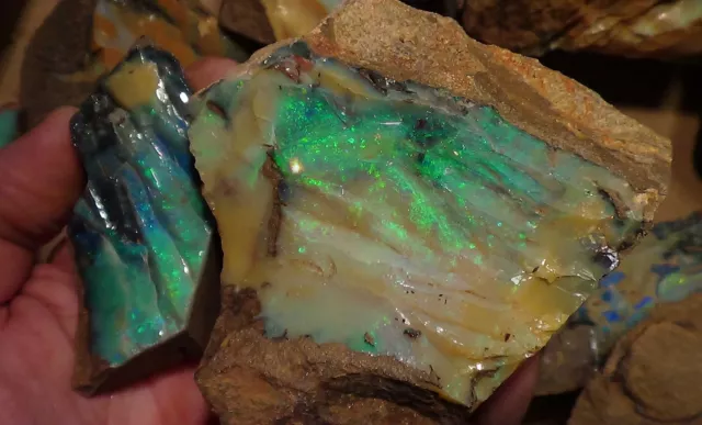 4.1 Kilo Boulder Roh Opal Miners-Parcel "Gem Klasse Für Profis" Flashfire-Opals