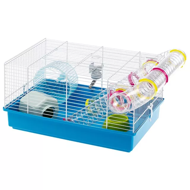 Small Hamster Cage PAULA Ferplast Small Animal Pet Home with Accessories & Tubes