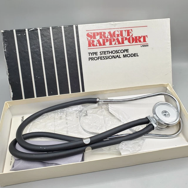 Vintage Labtron Sprague Rappaport Stethoscope LAB600 Original Box Medical