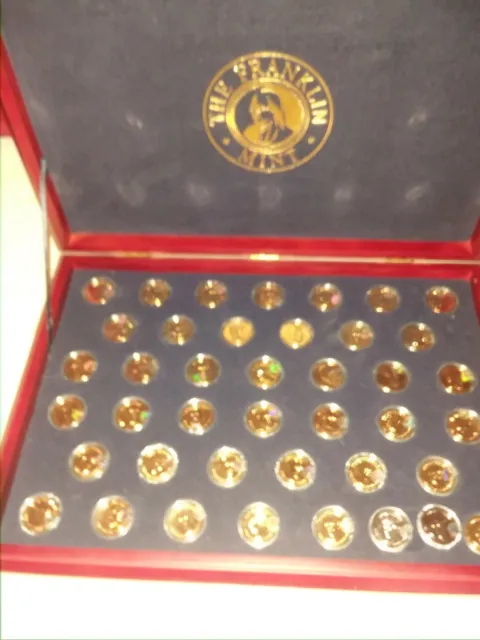 The Complete Presidential Coin Collection 24k Gold Layered Franklin Mint 41 Coin