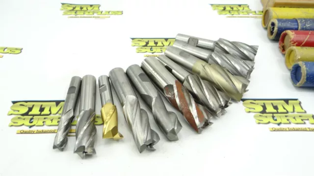 Lot Of 10 New & Used Hss Hsco End Mills 1/2" To 1" Dia Morse Osg Niagara