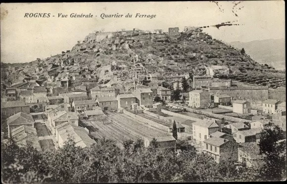 Cartolina Rognes Bouches du Rhône, Vista Generale, Quartier du Ferrage - 2916677