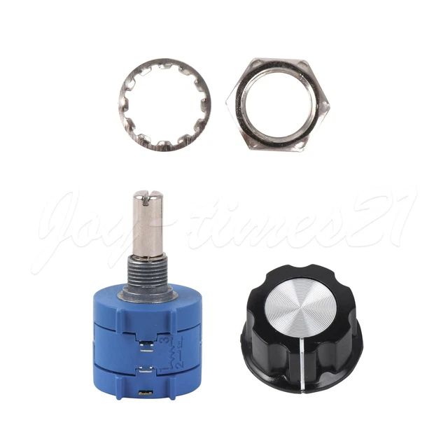 10K Ohm Adjustable Potentiometer Resistor 3590S-2-103L w/ Knob for Audio