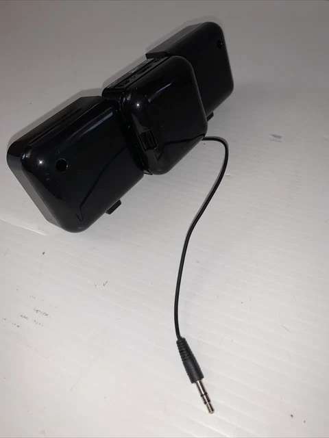 Black 6V Portable Laptop/PC/Tablet Speaker, working
