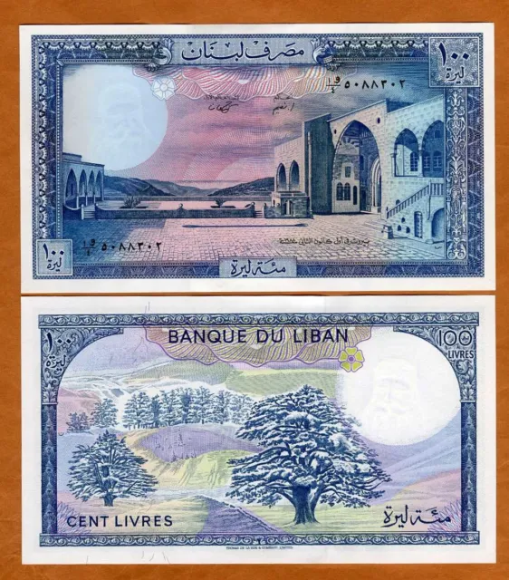 Lebanon, 100 Livres, 1988, P-66d, UNC
