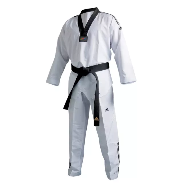 Adidas Fighter 3 Ultra Light Uniform WT Approved Taekwondo Training Gi Suit TKD