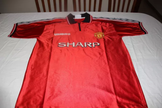 CAMISETA VINTAGE Oficial Manchester United Umbro T/Xl Publicidad Sharp  Shirt EUR 74,95 - PicClick FR