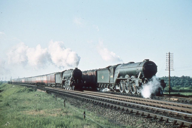 35MM RAILWAY SLIDE: COLOUR-RAIL: BRE 188: CLASS A3: 60056 CENTENARY £2. ...