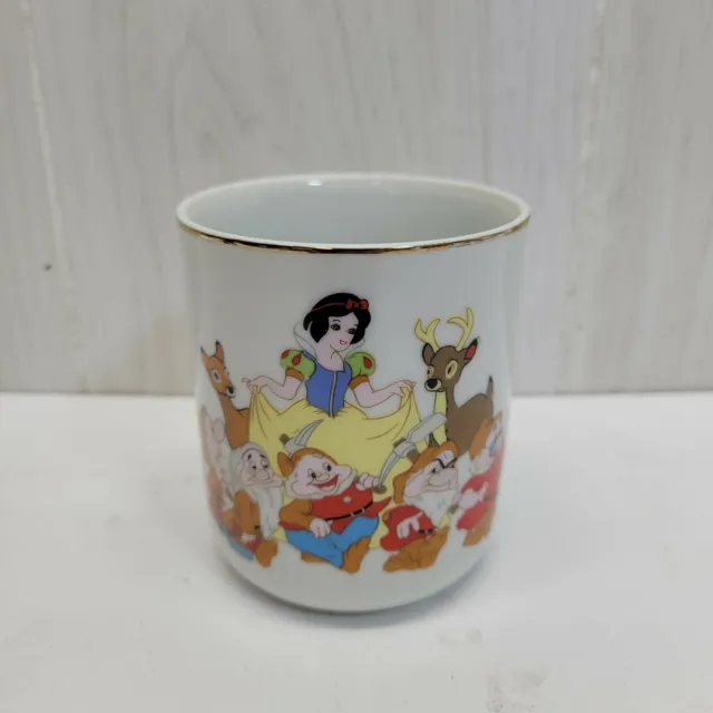 Disneyland Walt Disney World Snow White & Seven Dwarfs Coffee Cup Mug Japan