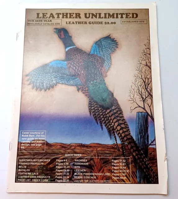 1996 Leather Unlimited Wholesale Catalog  #396 Tools Kits Belts Buckles Books