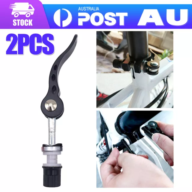 2 x Quick Release Scooter Bicycle Cycle Seat Post Clamp Skewer Bolt Clip Bike L