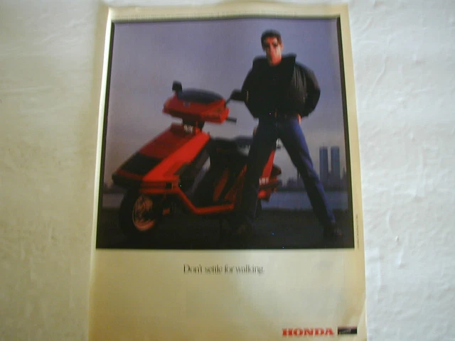 1985 Honda Elite Scooter Bar Decor, Man Cave Vintage AD RARE HTF L029