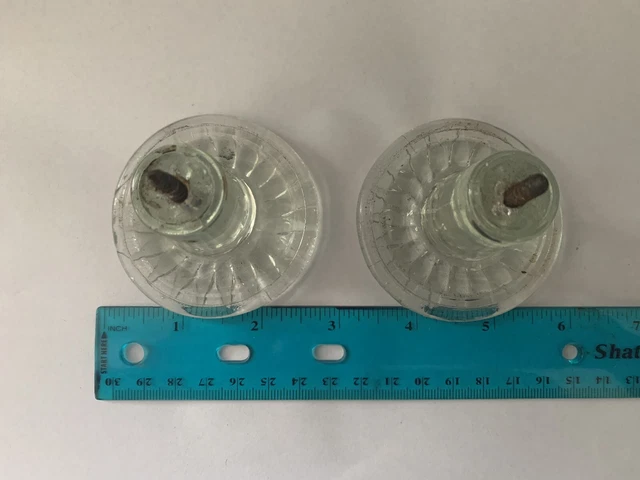 (2) Vintage Pressed Glass Curtain Tie Backs - Daisy pattern 5