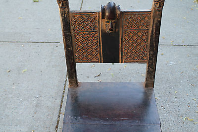 Arts of Africa - Songye Chief Chair - Congo - 37" Height x 18" W x 17" Long STRG