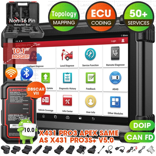 LAUNCH X431 PROS V+ 5.0 Diagnostica Auto Professionale: Scanner OBD2 Completo Con Controllo Bidirezionale, Programmazione Chiavi, Codifica ECU, IMMO, 37 Funzioni Di Servizio E 2 Anni Di Aggiornamenti - 2
