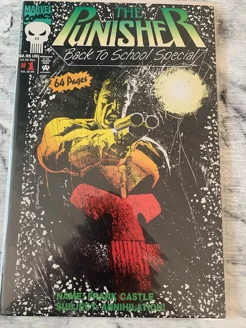 The Punisher Back to School Special 1 Marvel 1992 Variant 1st Print VF Hot Rare