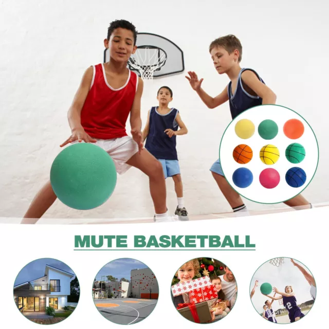1Pc Bouncing Mute Ball Indoor Silent Basketball 24cm/9.5in Soft Ball Sports Toys