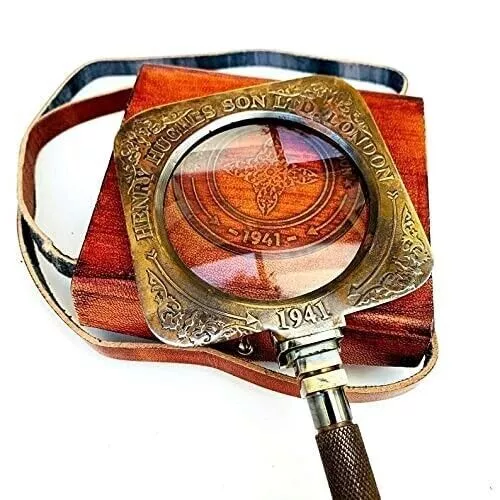 Loupe pliante vintage ancienne loupe de bureau en laiton