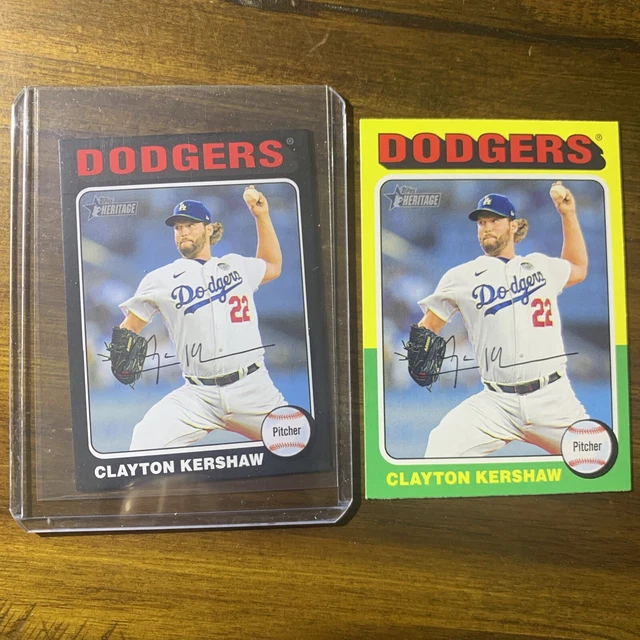 2024 TOPPS HERITAGE Mini CLAYTON KERSHAW Black Border 'd 06/50 Dodgers
