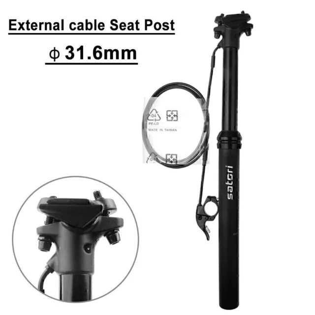 1pc 31.6 mm Satori Sorata Pro MTB Bike Dropper Seat Post External Cable Routing