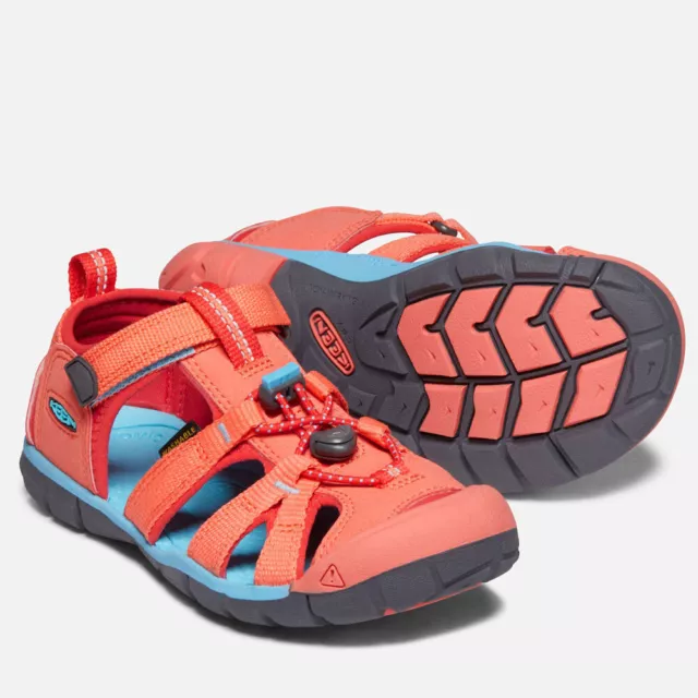 Keen SEACAMP II CNX - Coral/Poppy Red #1022974 Kids Sandals