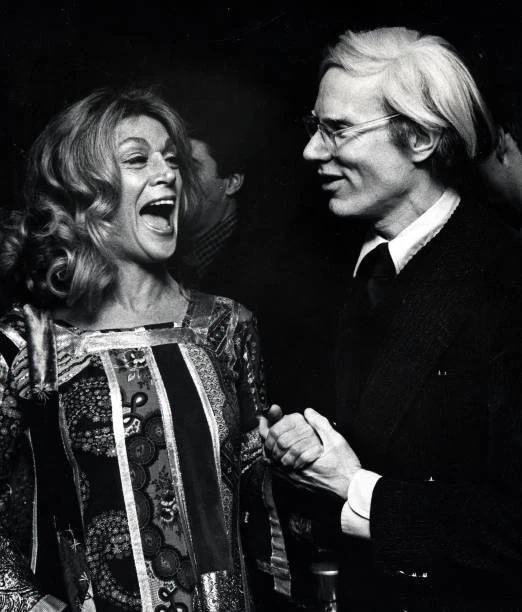 SYLVIA MILES AND Andy Warhol at "Jonathan Livingston Seagull - 1973 Old ...