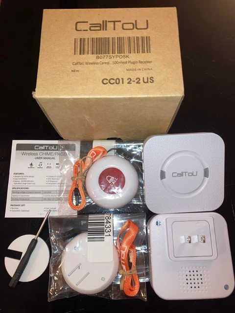Buscador inalámbrico para cuidadores CallToU 2 campanas y 2 botones de llamada + ENVÍO GRATUITO