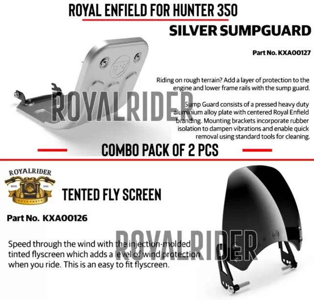 100% genuino Royal Enfield Hunter 350 "PAQUETE COMBINADO DE 2 PIEZAS" -...