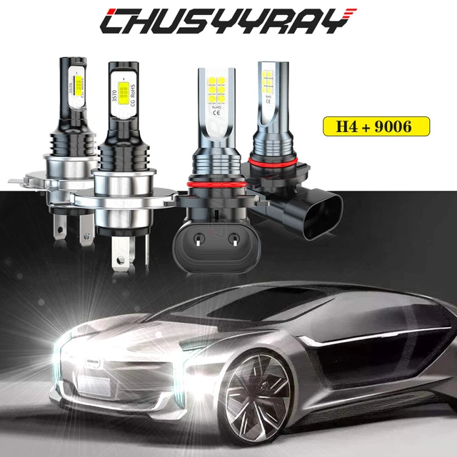 For Toyota Sequoia 2001-2007 -4pc Combo 4Side LED Headlight Bulb + Fog Light Kit