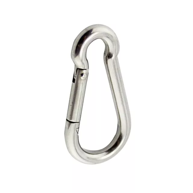 80mm Carabiner Clip 316 Stainless Steel Climbing Holder Hook Lock Camping SUS