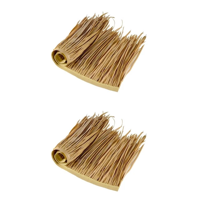 2pcs Simulated Straw Roof PE Retardant tiki hut grass roof Decoration Garden