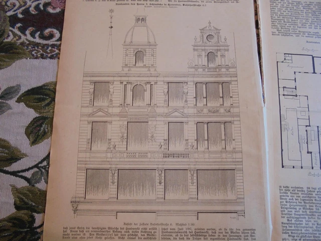 1902 Baugewerkszeitung 1 / Hannover Bahnhofstraße Schloebcke 2