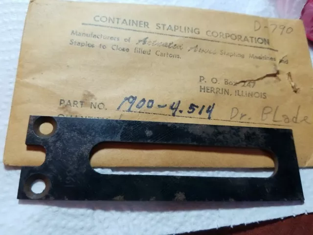 1900-4.514 CONTAINER STAPLING CORP 1900-4-514 Driver Blade Carton Stapler