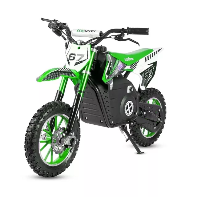 Mini moto electrica moto cross 1000w bateria de 36v infantil color blanca verde