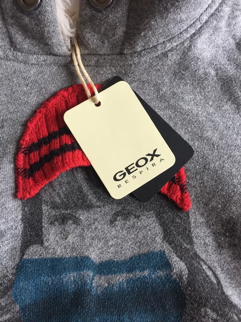 GEOX ABITO FELPA Con Cappuccio Pelliccia🌟BIMBA🌟T. 4 Anni🌟NUOVO