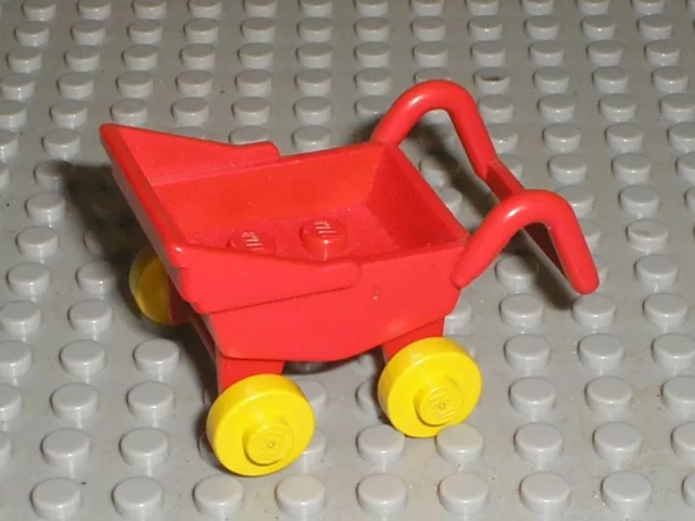 RARE Poussette LEGO FABULAND Red Stroller ref x677c01 / Set 3667