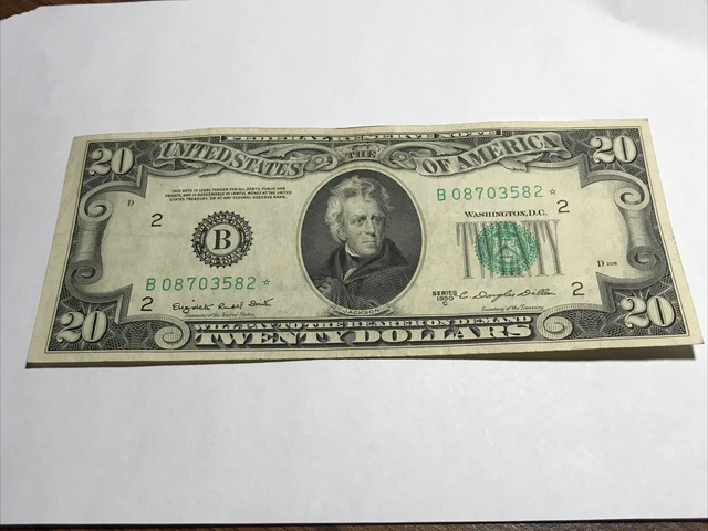 1950C Twenty $20 Dollar   Federal Reserve Banknote -New York B08703582 Star Note