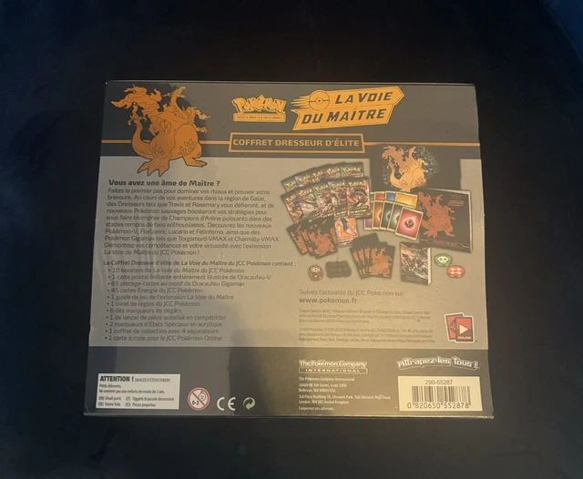COFFRET POKEMON DRACAUFEU Dresseur d'élite EB 3.5 La Voie du Maître ETB