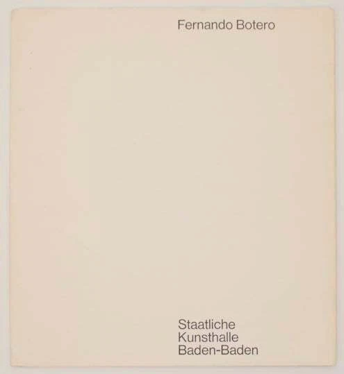Daniel Robbins / FERNANDO BOTERO 1st Edition 1966 #162050