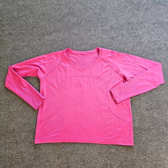 Lululemon Top Womens 20 Pink Swiftly Tech Long Sleeve Stretch Athletic Casual