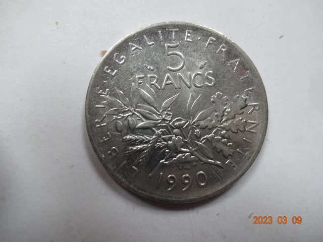 5 Francs Semeuse, 1990, TTB