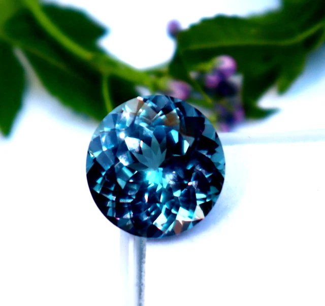 Naturel 16 CT sans Défaut Ceylan Bleuet Bleu Violet Saphir Rond Pierre Précieuse