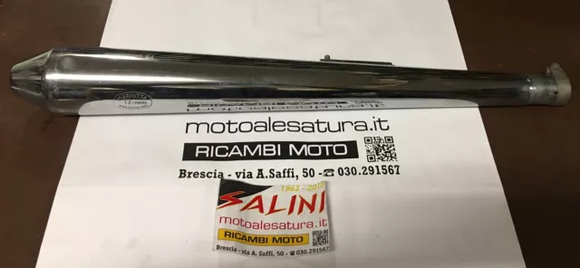 Marmitta Moto Cromata TZ - Diametro scarico 41mm - Lunghezza 72cm